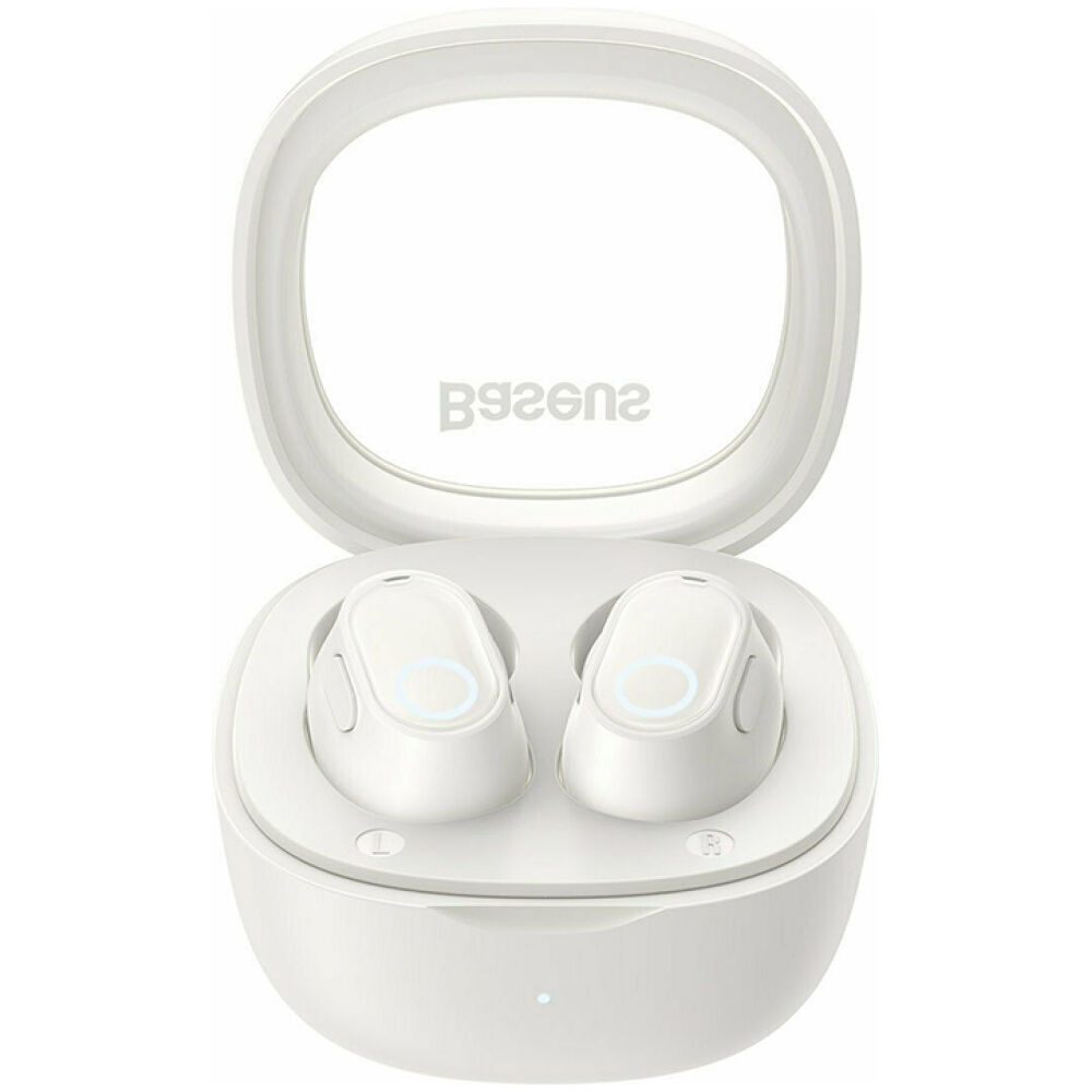Baseus Bowie WM02 In-ear Bluetooth Handsfree Ακουστικά με Θήκη Φόρτισης Λευκά (NGTW180002) (BASNGTW180002)