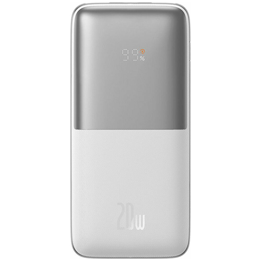Baseus Bipow Pro Power Bank 10000mAh 20W με 2 Θύρες USB-A και Θύρα USB-C Λευκό (PPBD040102) (BASPPBD040102)
