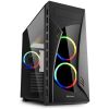 Sharkoon Night Shark Gaming Midi Tower Κουτί Υπολογιστή με Πλαϊνό Παράθυρο και RGB Φωτισμό Μαύρο (NIGHTSHARKARGB) (SHRNIGHTSHARKARGB)