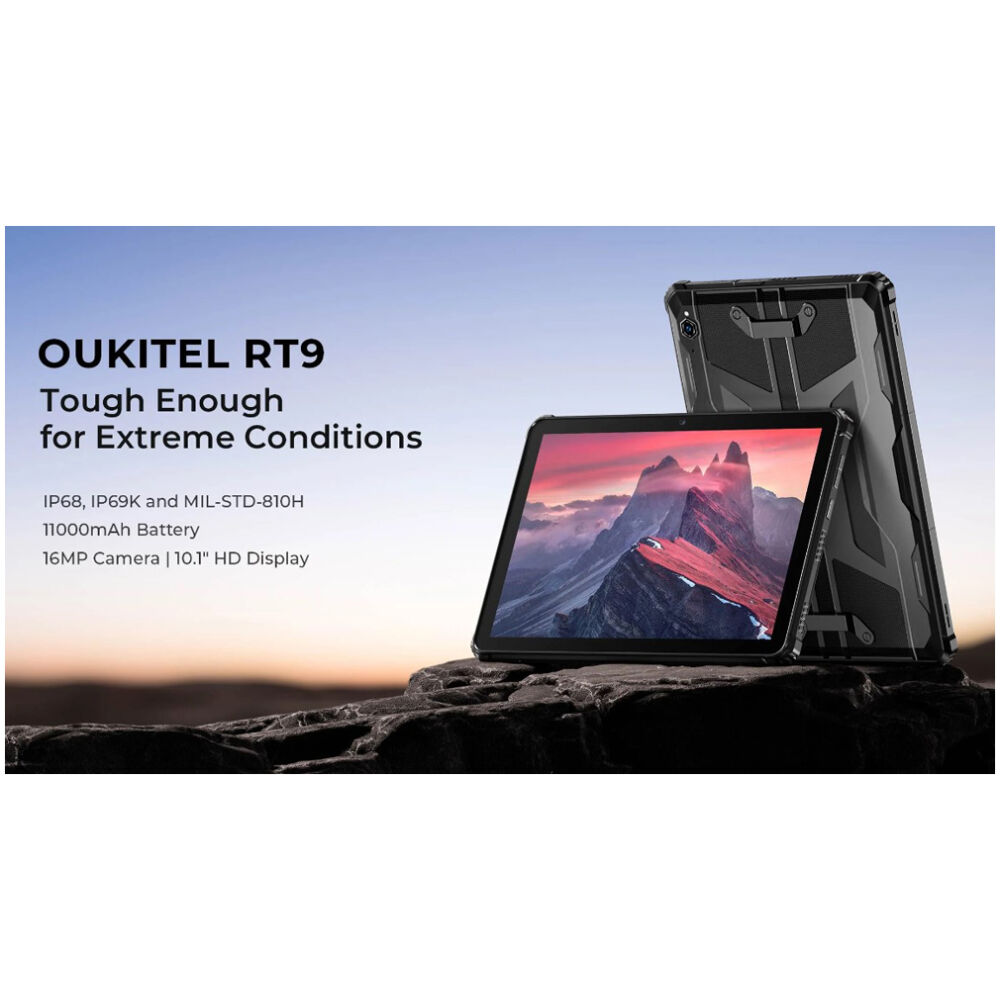 OUKITEL tablet RT9, 10.1", 6/256GB, 4G, 11000mAh, IP68/IP69K, μαύρο - Image 2