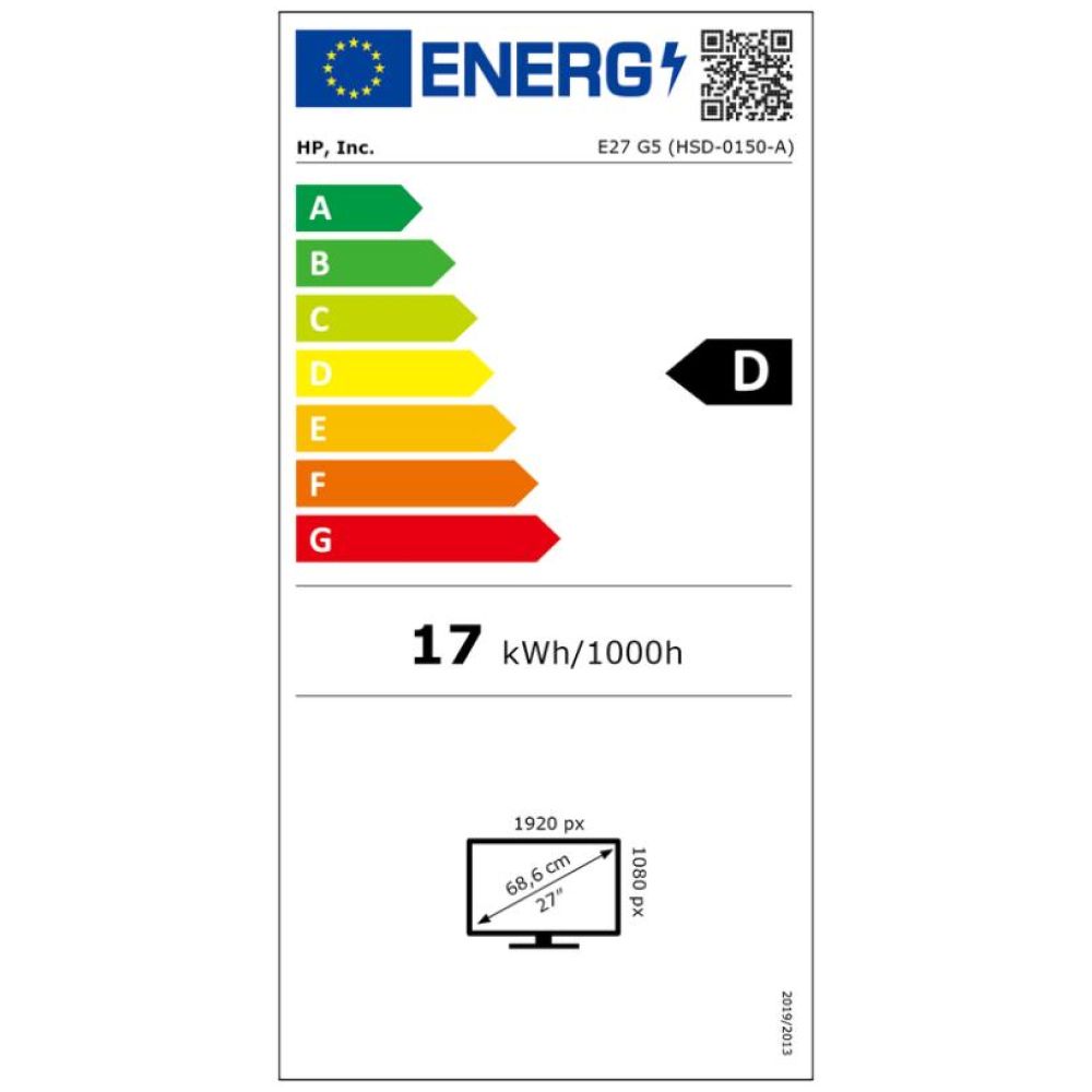 HP E27 G5 FHD IPS Ergonomic Monitor 27" (6N4E2AA) (HP#6N4E2AA)