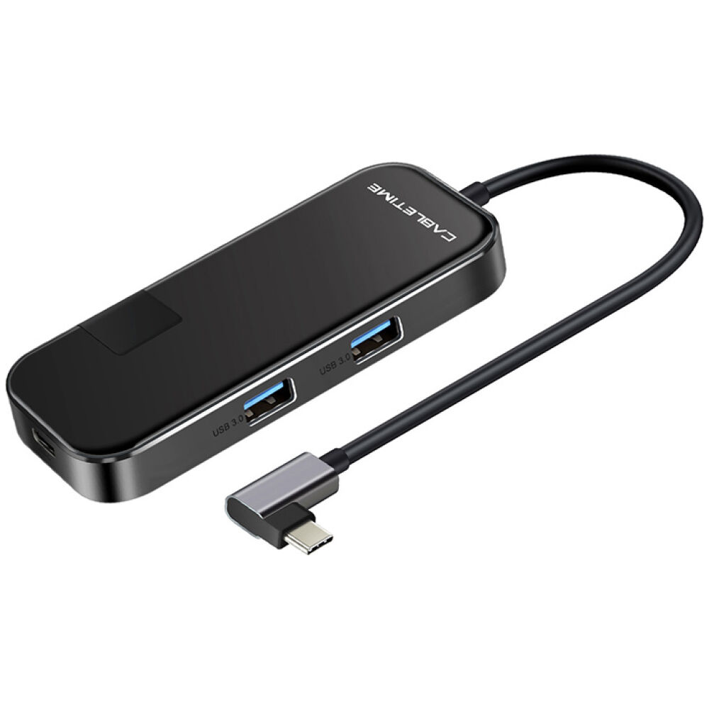 CABLETIME docking station CT-CMHD61G, 6 θυρών, USB-C σύνδεση, 4K, 60W, μαύρο
