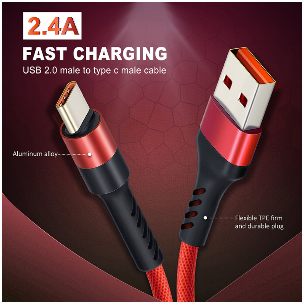 CABLETIME καλώδιο USB-C σε USB CT-PU32, 12W, 480Mbps, 1m, κόκκινο - Image 2