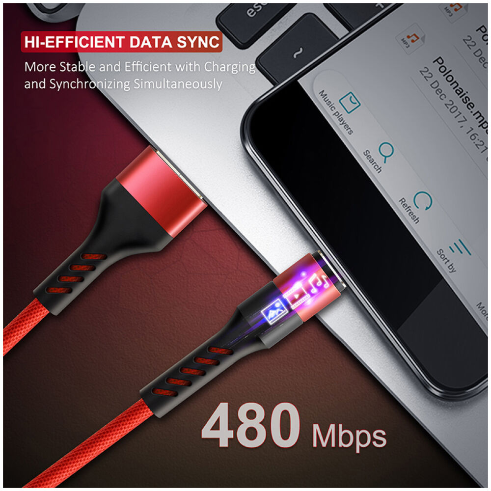 CABLETIME καλώδιο USB-C σε USB CT-PU32, 12W, 480Mbps, 1m, κόκκινο - Image 4