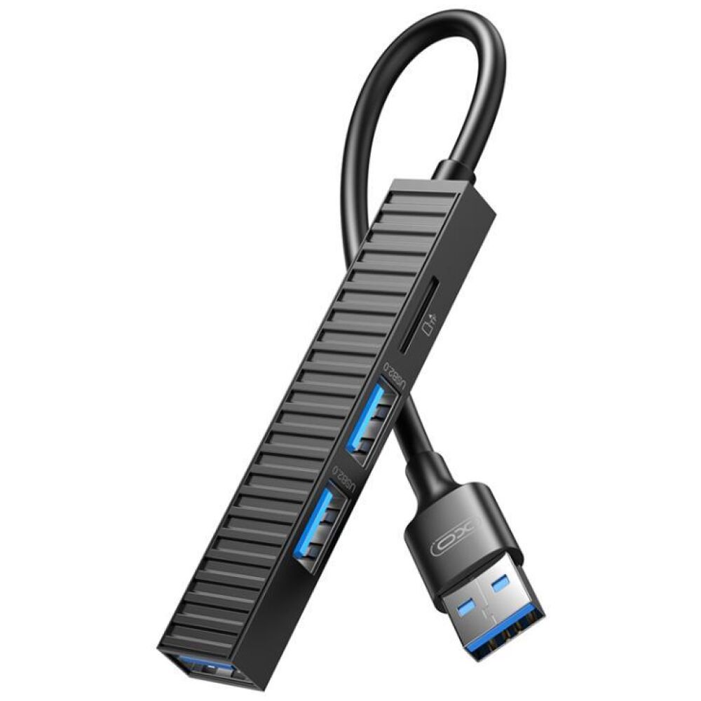 XO HUB014A PLASTIC PORTABLE 4 IN 1 DOCKING STATION USB (USB3.0+2x USB2.0+TF) - Image 2