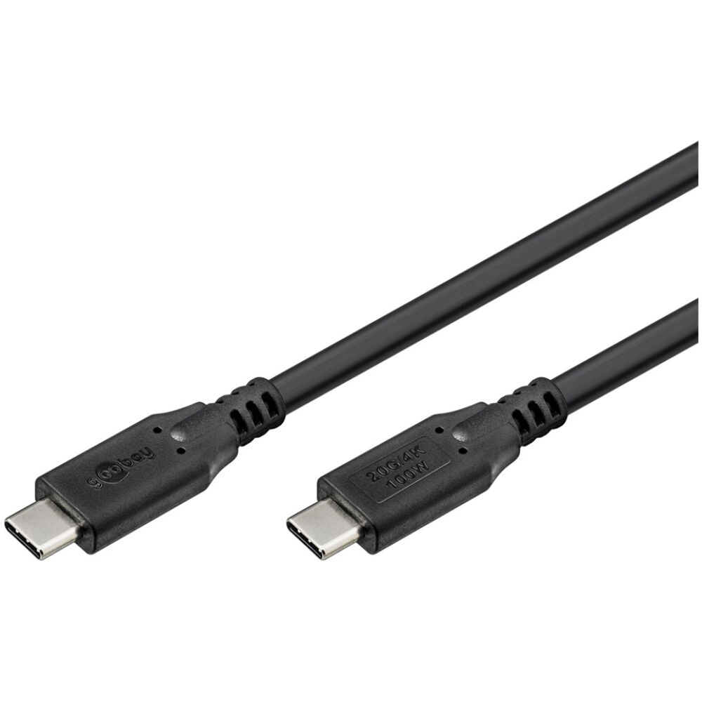 GOOBAY καλώδιο USB-C 74196, USB4, 100W, 20Gbps, 4K/60Hz, 1.5m, μαύρο