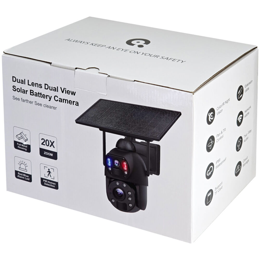 SECTEC smart ηλιακή κάμερα ST-598-6M-4G-20W-EU, 3MP dual lens, 20x zoom, 4G, SD, PTZ - Image 7