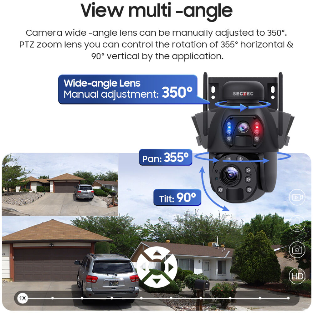 SECTEC smart ηλιακή κάμερα ST-598-6M-4G-20W-EU, 3MP dual lens, 20x zoom, 4G, SD, PTZ - Image 9