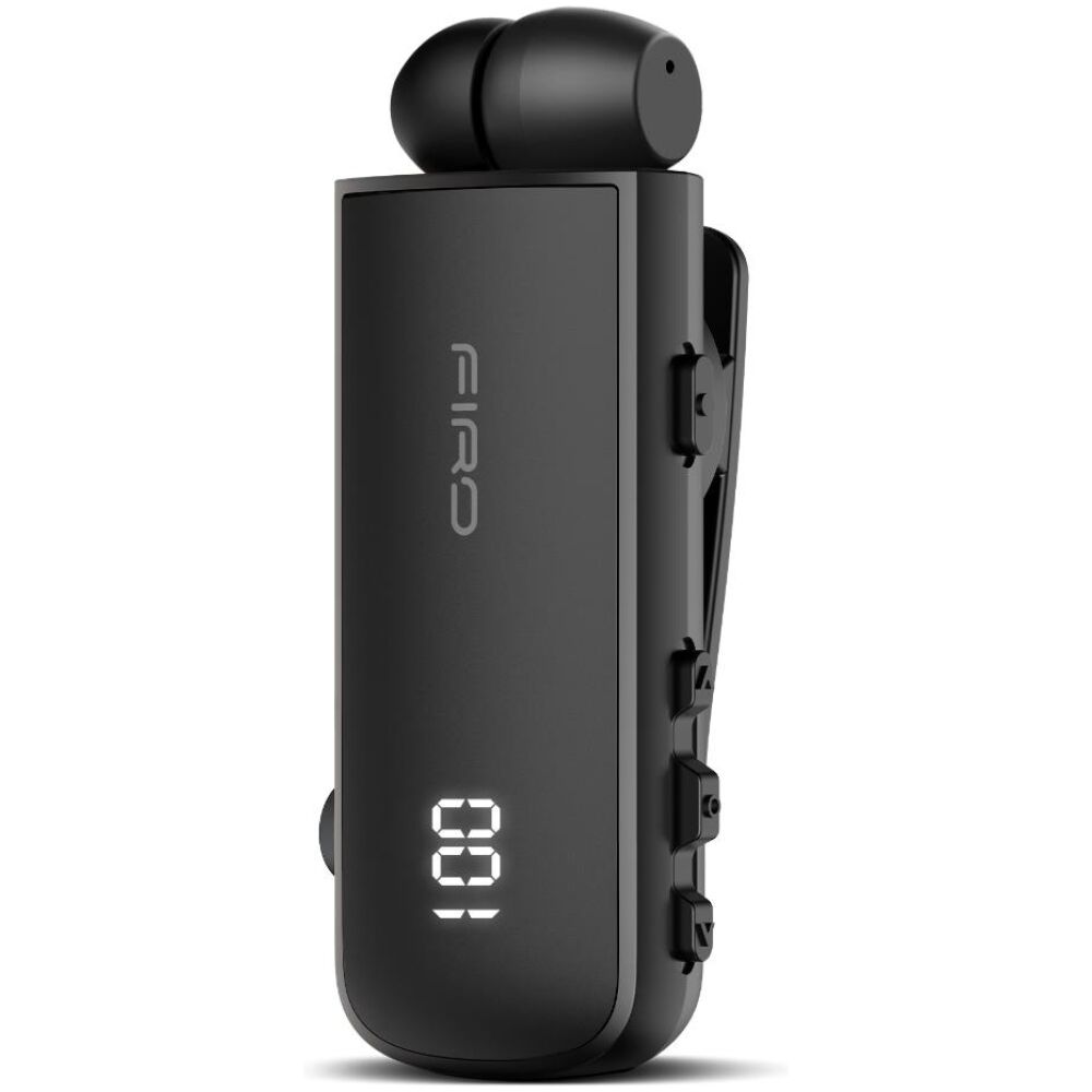 FIRO H16J BUSINESS BLUETOOTH RETRACTABLE EARPHONE ΜΕ ΟΘΟΝΗ, ΜΑΥΡΟ - Image 2