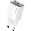 USAMS φορτιστής τοίχου US-CC229, USB & USB-C, 30W, GaN, λευκός