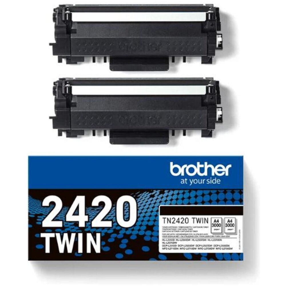 Brother TN2420 Toner Twin Pack Black (TN2420TWIN) (BRO-TN-2420TWIN)