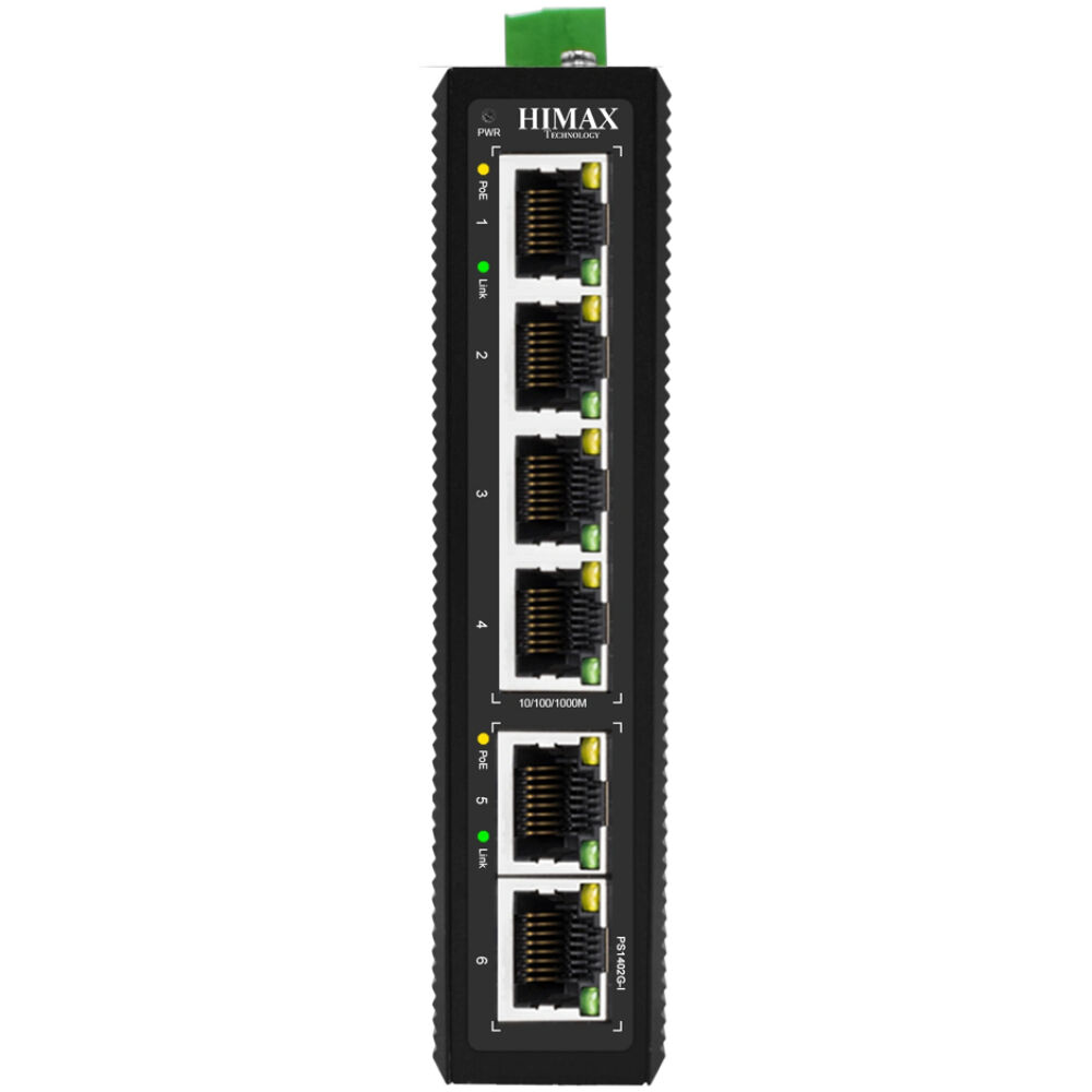 HIMAX industrial PoE switch PS1402G-I, 4x GE PoE & 2x GE θύρες, έως 1000Mbps - Image 4