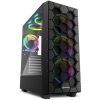 Sharkoon HEX Gaming Midi Tower Κουτί Υπολογιστή με Πλαϊνό Παράθυρο και RGB Φωτισμό Μαύρο (RGBHEX) (SHRRGBHEX)