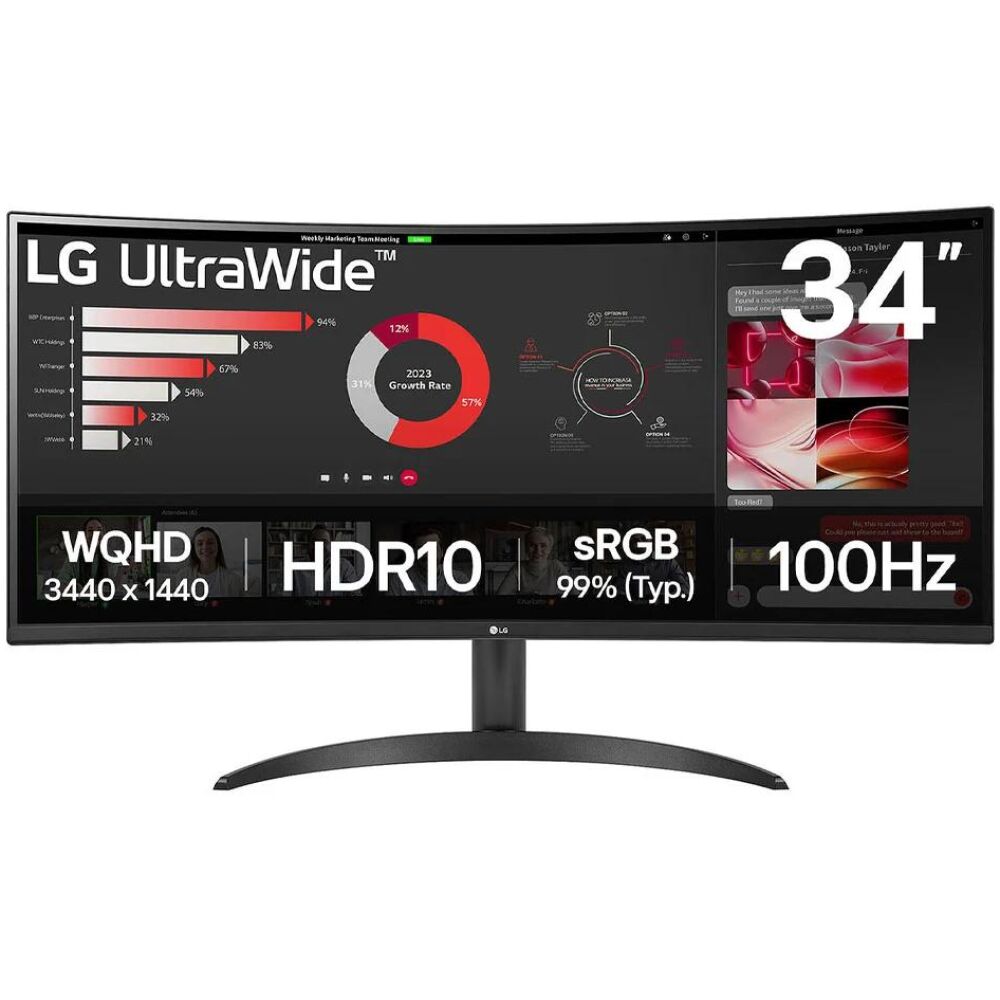 LG 34WR50QK-B Ultrawide VA HDR Curved Monitor 34" (LG34WR50QK-B)