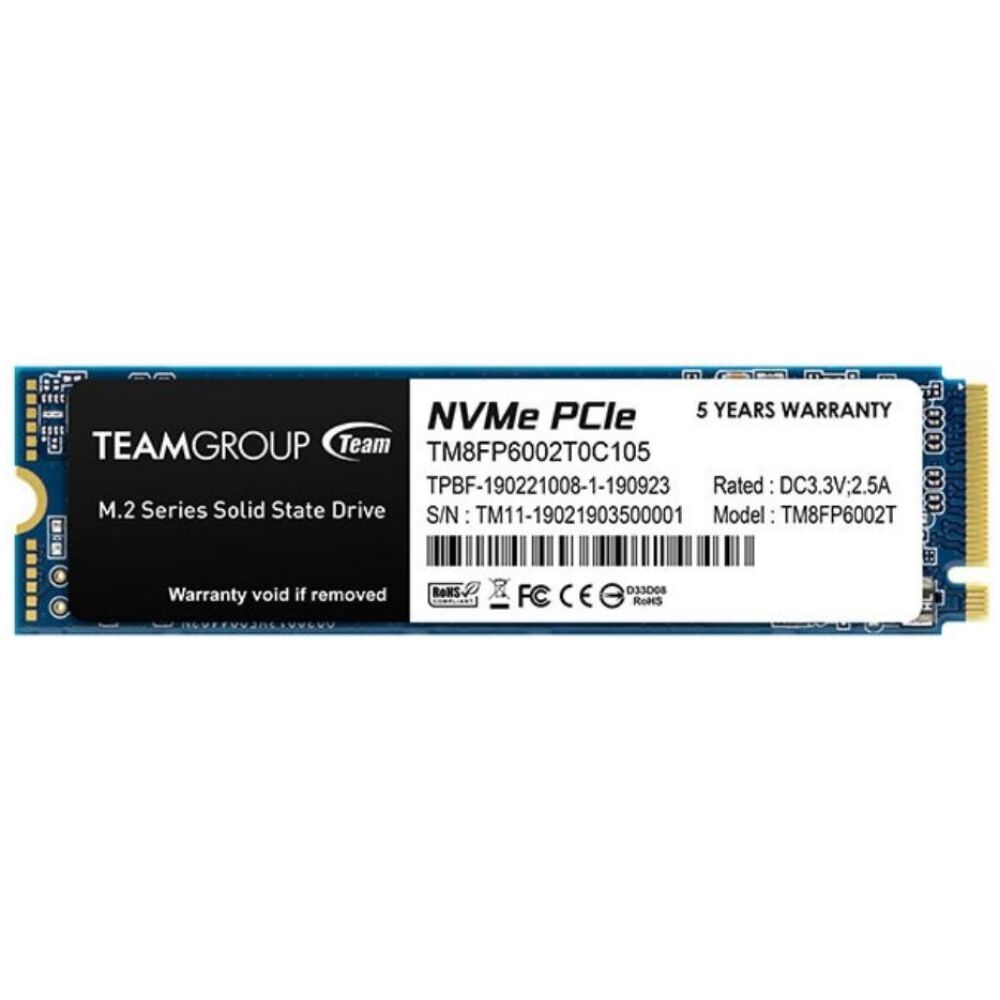TeamGroup Δίσκος SSD 2TB MP33 PCIe M.2 PCIe 3.0 NVME (TM8FP6002T0C101) (TEGTM8FP6002T0C101)