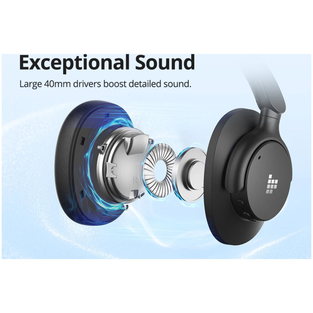 TRONSMART headphones Sounfii Q20, ασύρματα & ενσύρματα, ANC, Φ40mm, 500mAh, μαύρα - Image 4