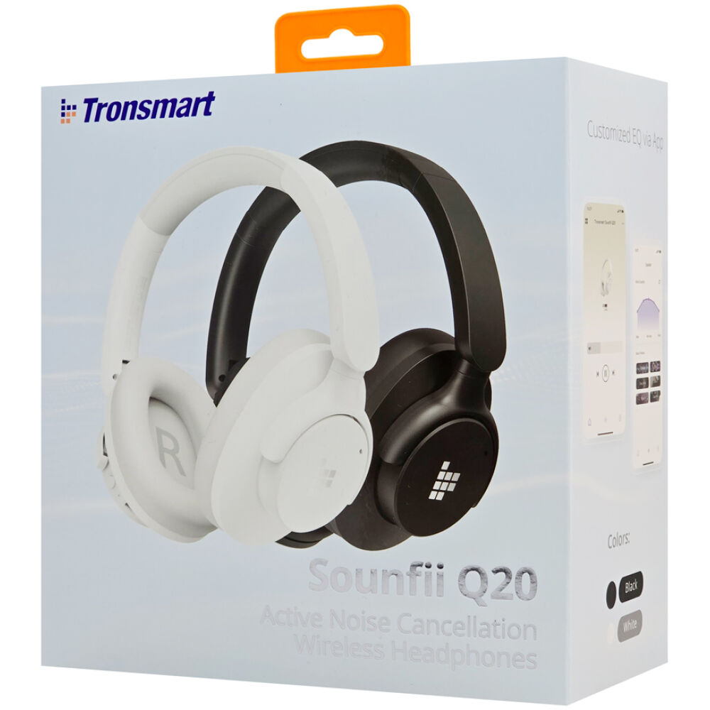 TRONSMART headphones Sounfii Q20, ασύρματα & ενσύρματα, ANC, Φ40mm, 500mAh, μαύρα - Image 9