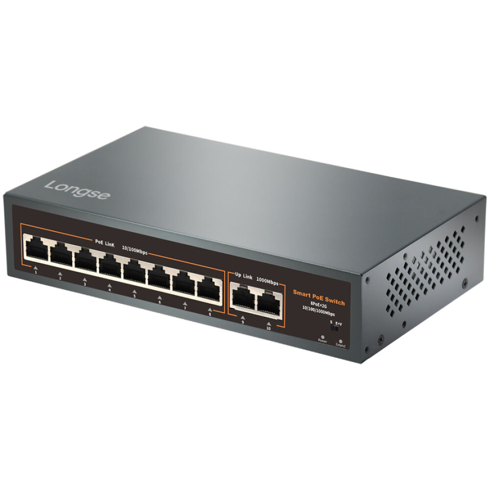 LONGSE PoE switch HT82GA με 8x LAN & 2x WAN θύρες, 10/100/1000Mbps - Image 2