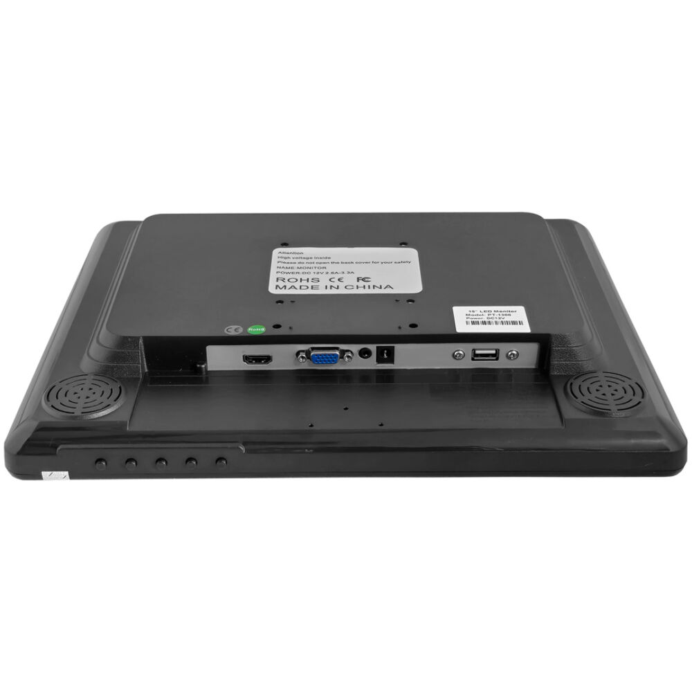 POWERTECH οθόνη αφής PT-1366, LED, 15" 1024x768, HDMI/VGA/USB, μαύρη - Image 4