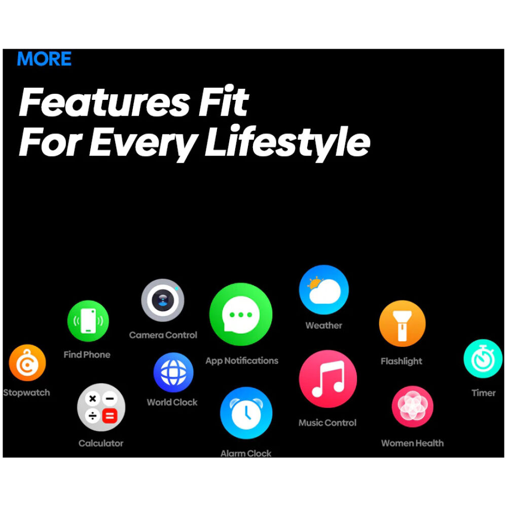 ZEBLAZE smartwatch Stratos 2 Ultra, heart rate, 1.43" AMOLED, GPS, MIL-STD-810H, μαύρο - Image 5