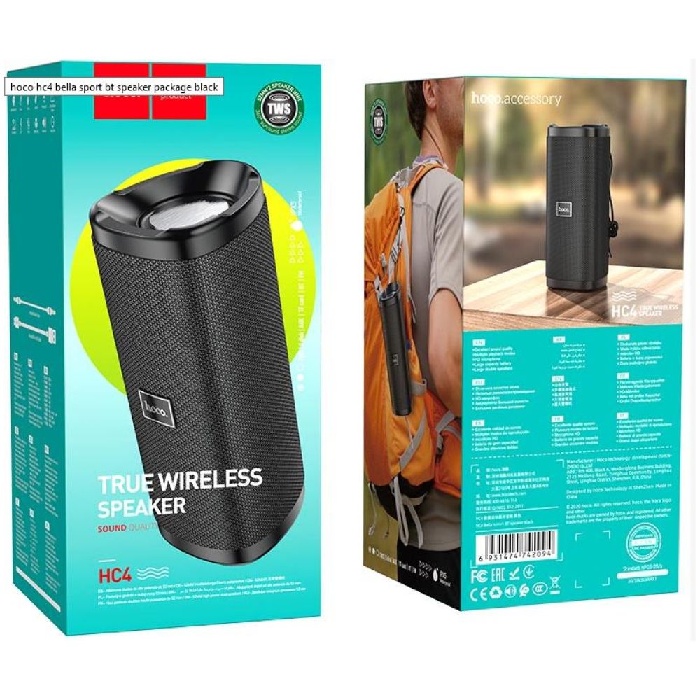 HOCO HC4 BELLA SPORTS BLUETOOTH ΗΧΕΙΟ, TWS, ΜΑΥΡΟ - Image 3