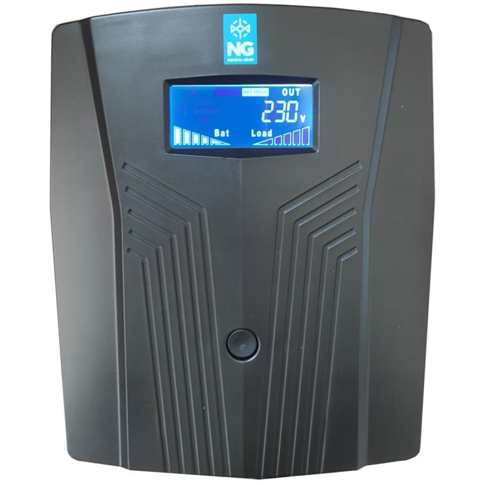 NG UPS 1500VA/900W ΜΕ AVR, LINE INTERACTIVE, USB, 3 SCHUKO, 2 x 12V8A, ΟΘΟΝΗ - Image 2
