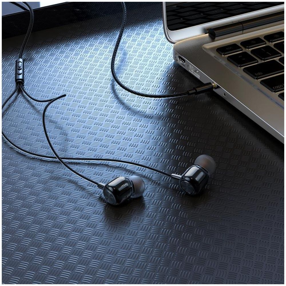 HOCO M87 STRING ΑΚΟΥΣΤΙΚΑ HANDSFREE, GLOOMY BLACK - Image 3