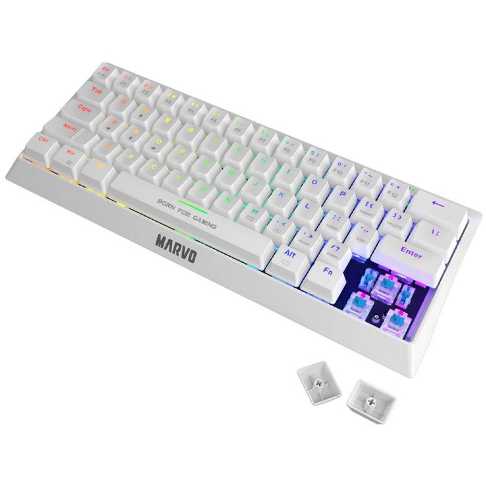 MARVO KG962 GAMING RGB ΜΗΧΑΝΙΚΟ ΠΛΗΚΤΡΟΛΟΓΙΟ, ΛΕΥΚΟ - Image 4