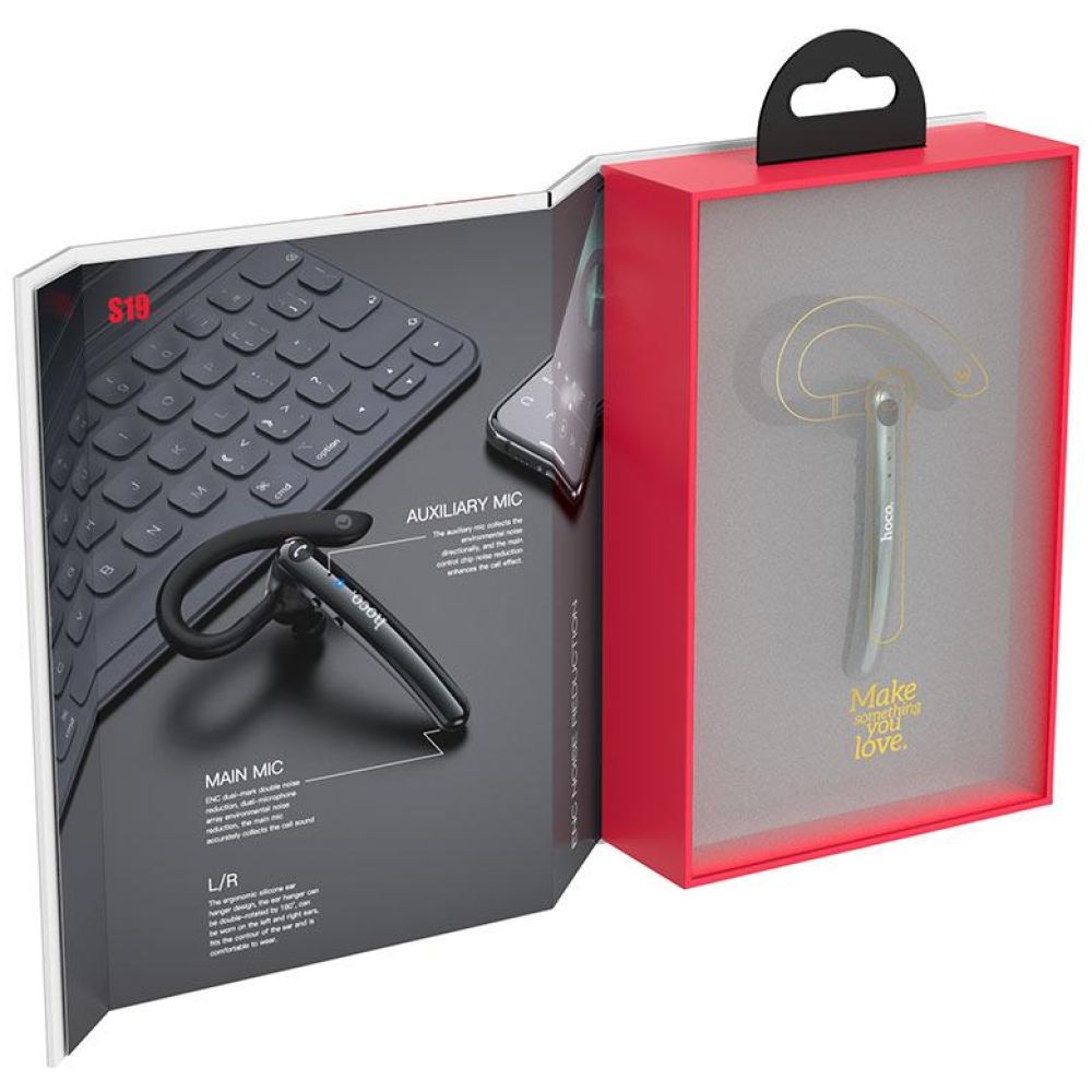 HOCO S19 HEARTFUL BLUETOOTH EARPHONES, ENC, ΜΑΥΡΟ - Image 6
