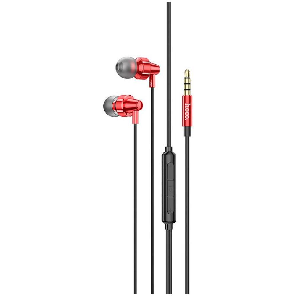 HOCO M90 ΑΚΟΥΣΤΙΚΑ DELIGHT WIRE-CONTROLLED, AURORA RED, 3.5MM