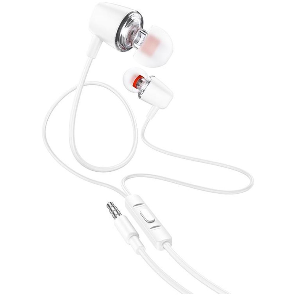 HOCO M107 DISCOVERER ΑΚΟΥΣΤΙΚΑ HANDSFREE, ΛΕΥΚΟ
