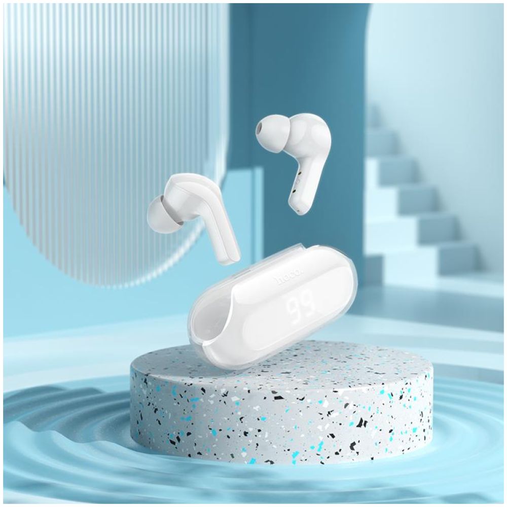 HOCO EW39 BRIGHT ΑΚΟΥΣΤΙΚΑ BLUETOOTH, ΛΕΥΚΟ, ENC - Image 3