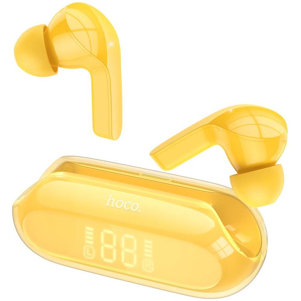 HOCO EW39 BRIGHT ΑΚΟΥΣΤΙΚΑ BLUETOOTH, ΚΙΤΡΙΝΟ, ENC - Image 2