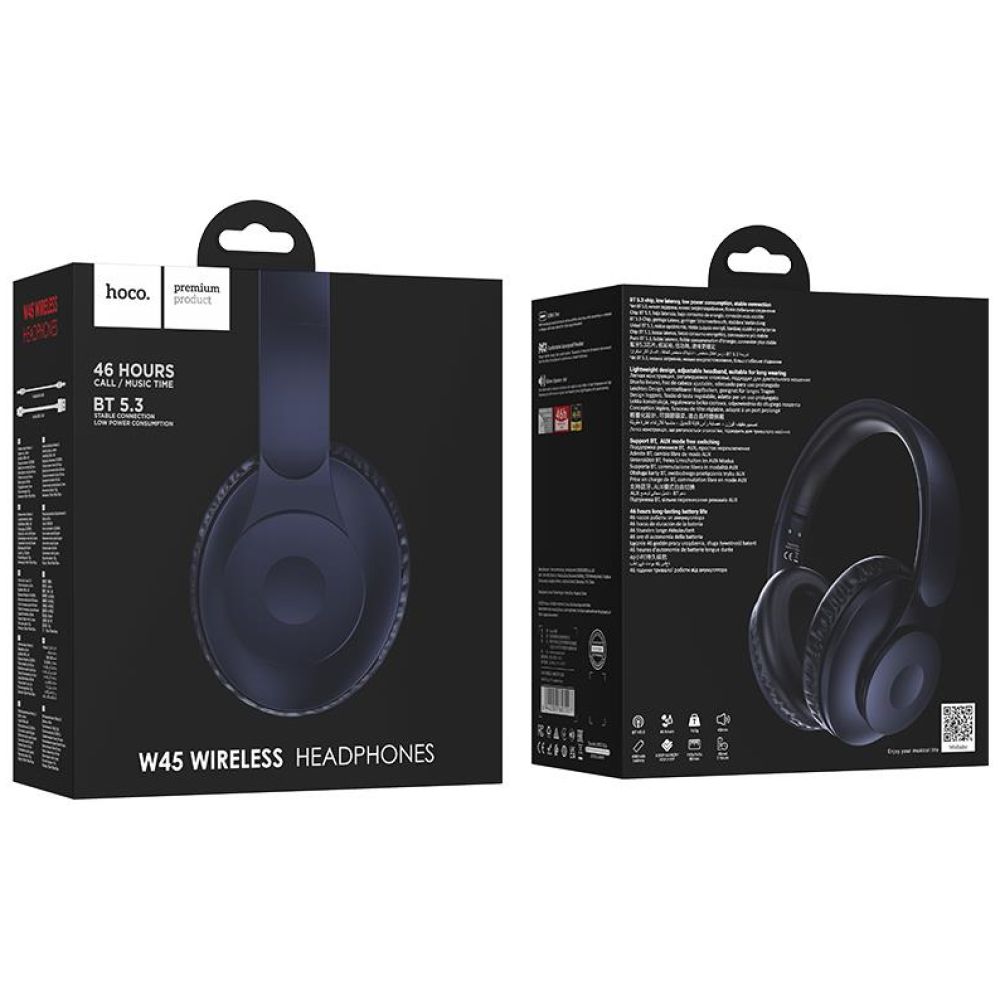 HOCO W45 ΑΚΟΥΣΤΙΚΑ BLUETOOTH ENJOY, ΜΠΛΕ - Image 2