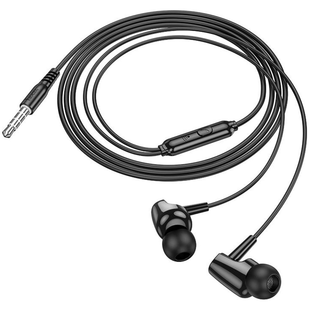HOCO M112 ΑΚΟΥΣΤΙΚΑ HANDSFREE STORY 3,5mm, ΜΑΥΡΟ - Image 3