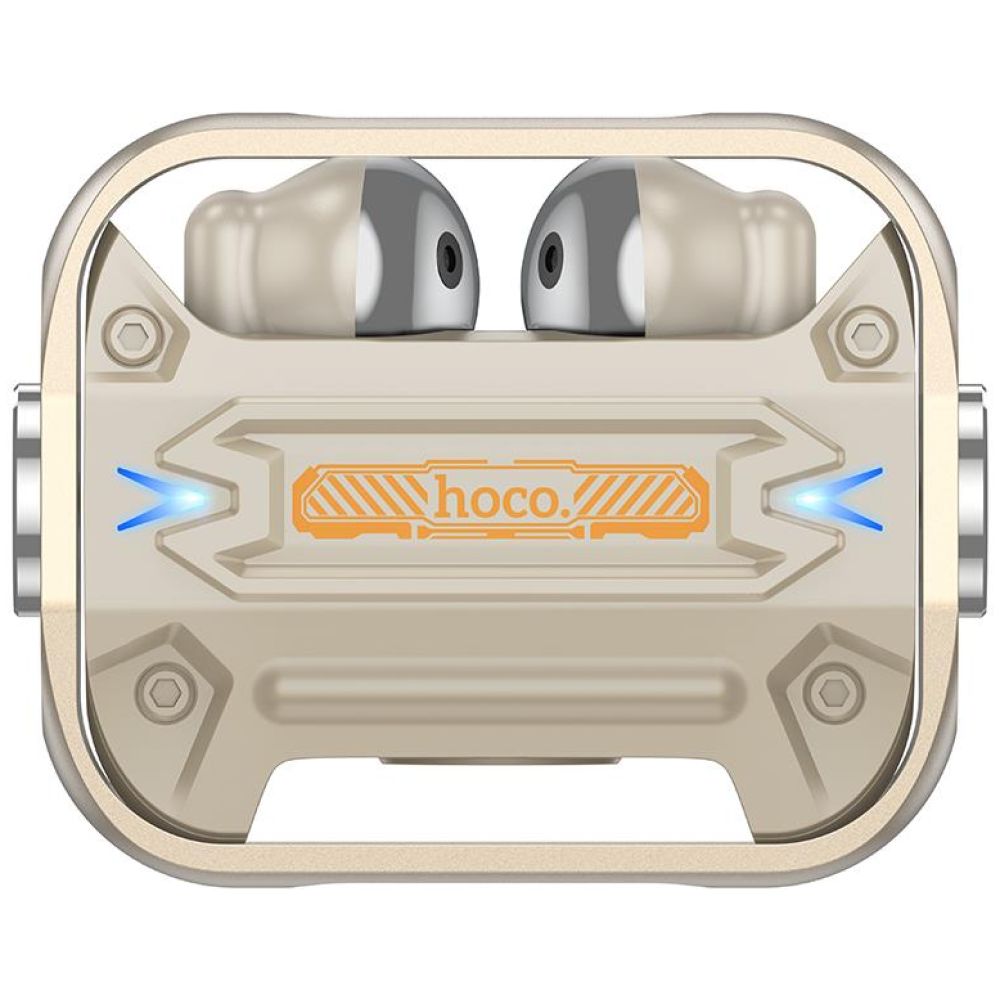 HOCO ΑΚΟΥΣΤΙΚΑ BLUETOOTH EW55 TRENDY TWS, GAMING, ΧΡΥΣΟ - Image 2