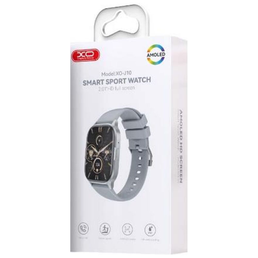 XO J10 AMOLED SCREEN STAR MIST MAGNETIC SQUARE SMART WATCH, CALL FUNCTION, ΓΚΡΙ - Image 3