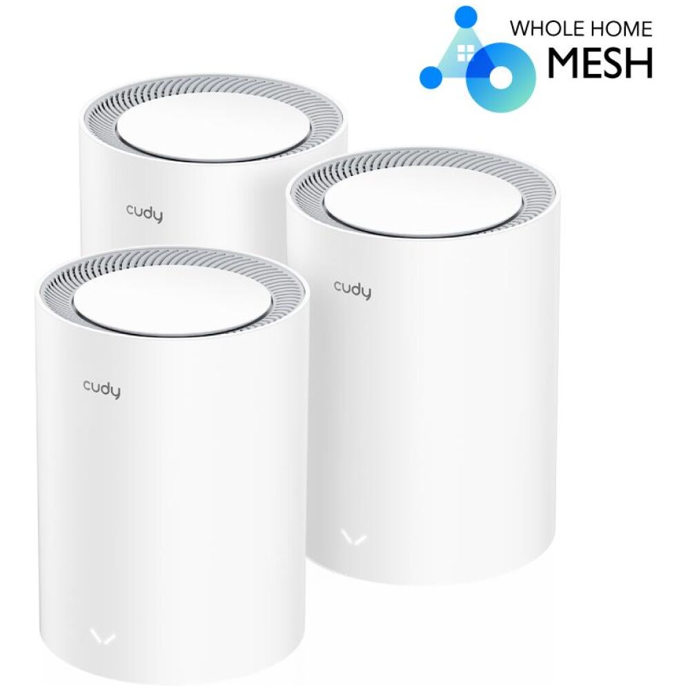 CUDY M1800 AX1800 Wi-Fi 6 MESH, 3 PACK, DUAL BAND, MU-MIMO