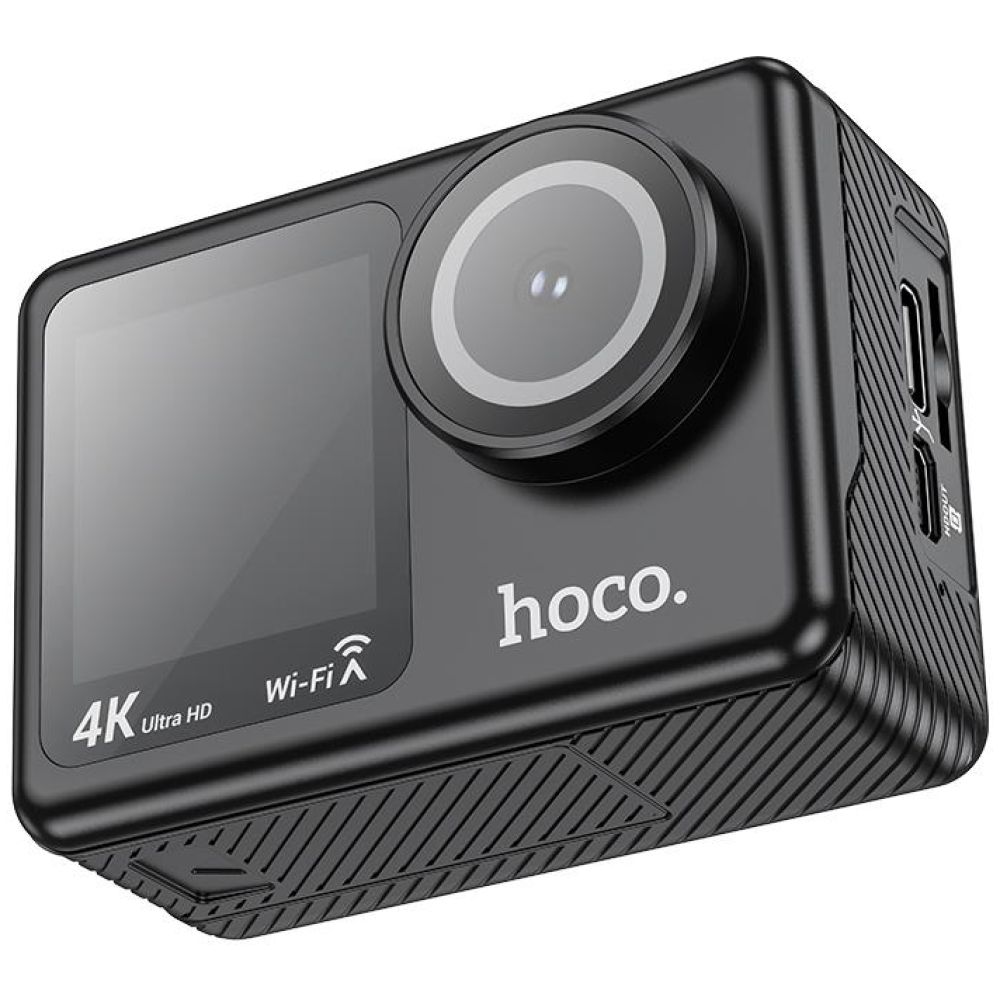 HOCO DV101 SPORT ΚΑΜΕΡΑ ΜΕ ΔΙΠΛΗ ΕΝΧΡΩΜΗ ΟΘΟΝΗ ΜΠΡΟΣ ΠΙΣΩ , ΜΑΥΡΗ - Image 4