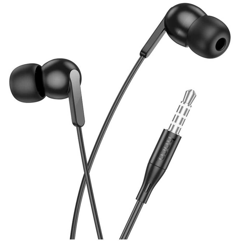 HOCO M124 ΑΚΟΥΣΤΙΚΑ 3.5MM JACK WIDE UNIVERSAL ΜΕ ΜΙΚΡΟΦΩΝΟ , ΜΑΥΡΑ - Image 2