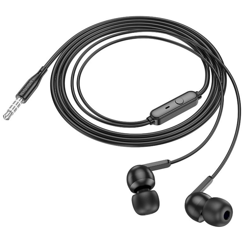 HOCO M124 ΑΚΟΥΣΤΙΚΑ 3.5MM JACK WIDE UNIVERSAL ΜΕ ΜΙΚΡΟΦΩΝΟ , ΜΑΥΡΑ - Image 4