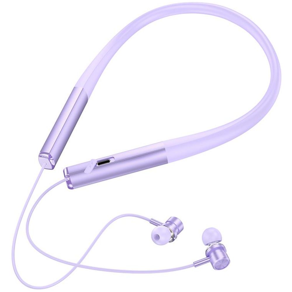 HOCO ES71 ΑΚΟΥΣΤΙΚΑ BLUETOOTH PLATINUM, ΣΤΕΚΑ, ΜΩΒ - Image 2