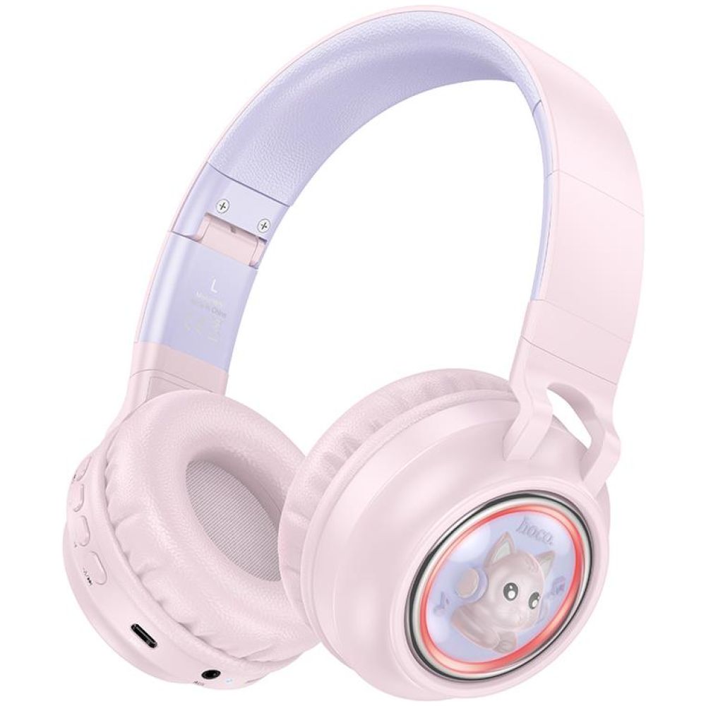 HOCO W50 ΑΚΟΥΣΤΙΚΑ BLUETOOTH CUTE FUN, ΡΟΖ