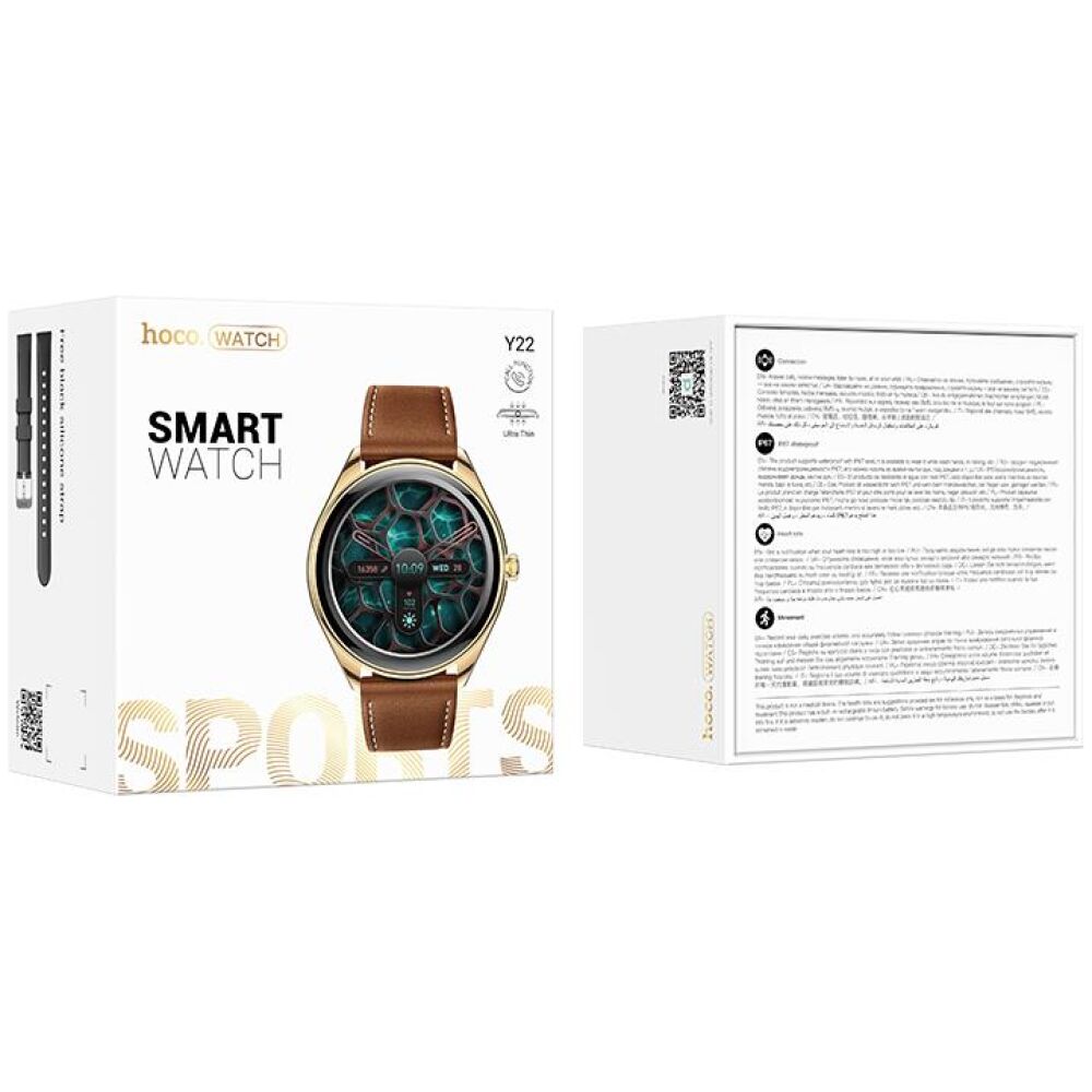 HOCO Y22 AMOLED SPORTS WATCH (CALL VERSION), ΧΡΥΣΟ - Image 2