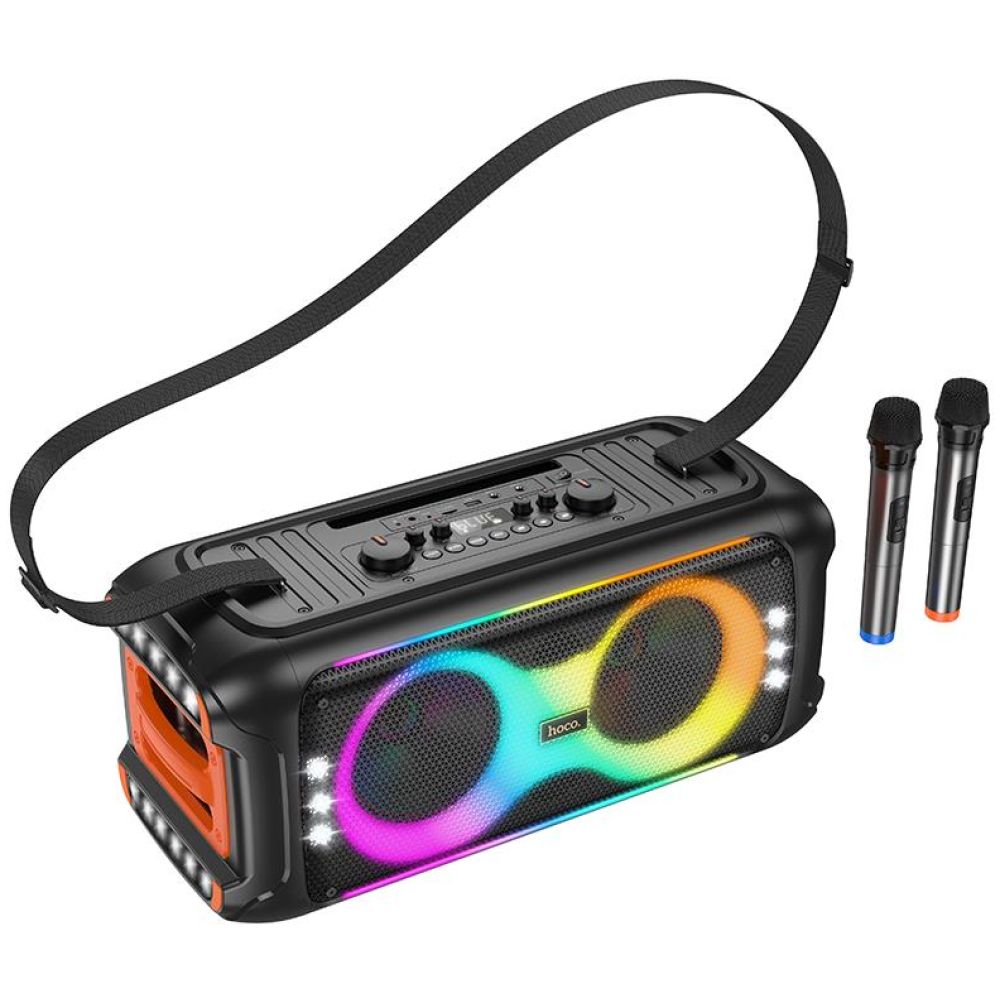 HOCO HA9 KAYMAN ΜΕ ΔΥΟ ΜΙΚΡΟΦΩΝΑ OUTDOOR BLUETOOTH SPEAKER, ΜΑΥΡΟ