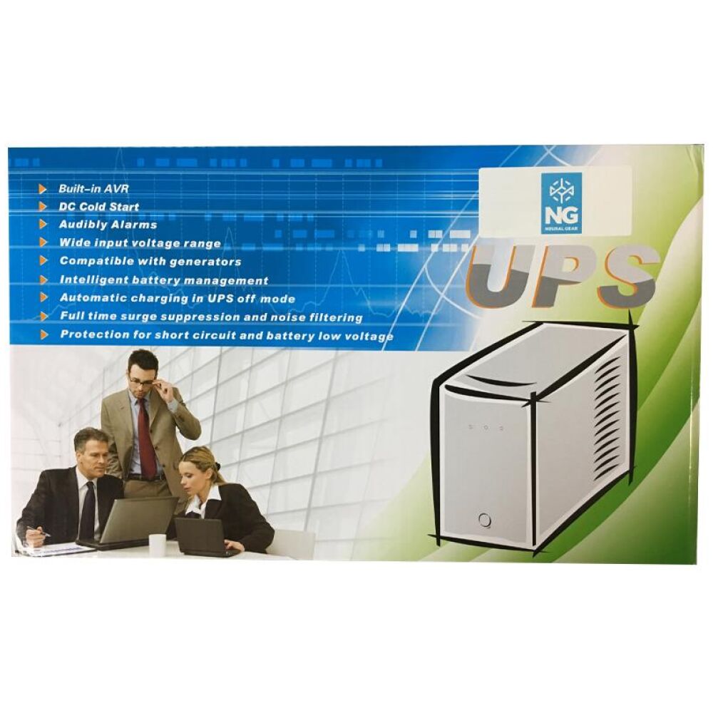 NG UPS 1500VA/900W ΜΕ AVR, LINE INTERACTIVE, USB, 3 SCHUKO, 2 x 12V8A, ΟΘΟΝΗ - Image 4