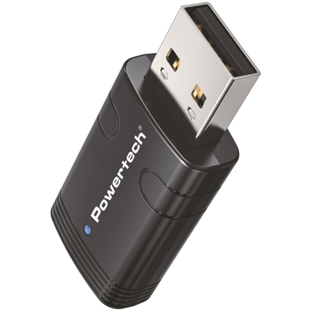 POWERTECH ασύρματος USB αντάπτορας δικτύου PT-1387, 900Mbps WiFi 6, Bluetooth 5.3