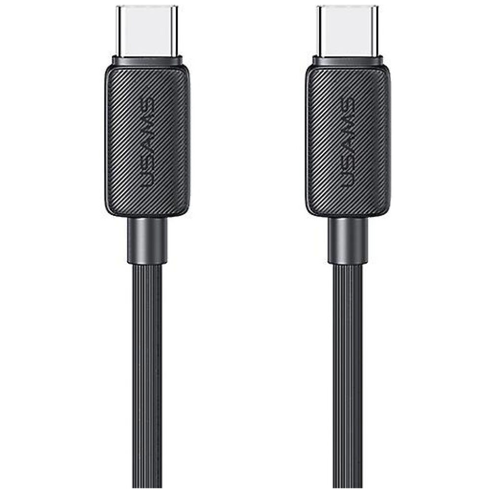 USAMS καλώδιο USB-C σε USB-C US-SJ691, 60W, 480Mbps, 1m, μαύρο