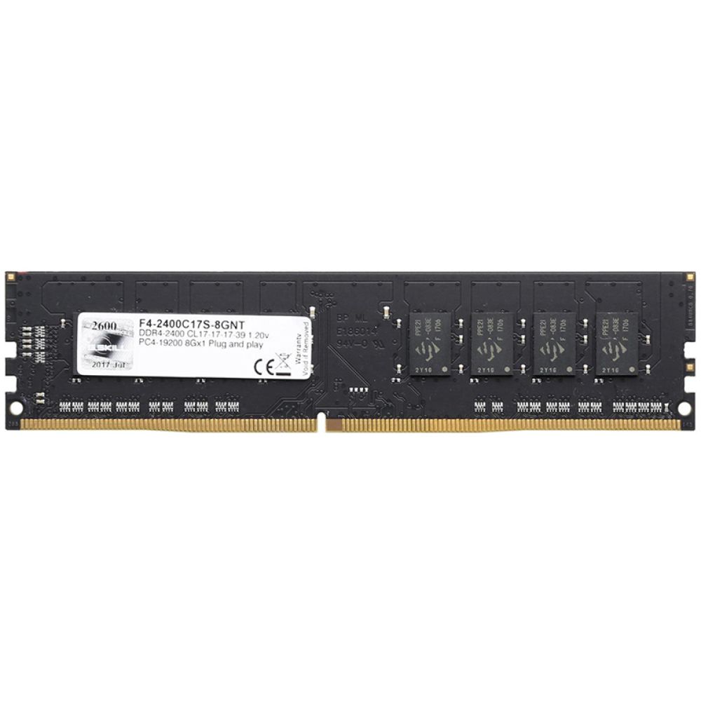 G.Skill RAM DDR4-2400MHz 8GB CL17 (1x8GB) (F4-2400C17S-8GNT) (GSKF4-2400C17S-8GNT)