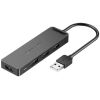 VENTION 4-Port USB 2.0 Hub with Power Supply 0.15M Black (CHMBB) (VENCHMBB)
